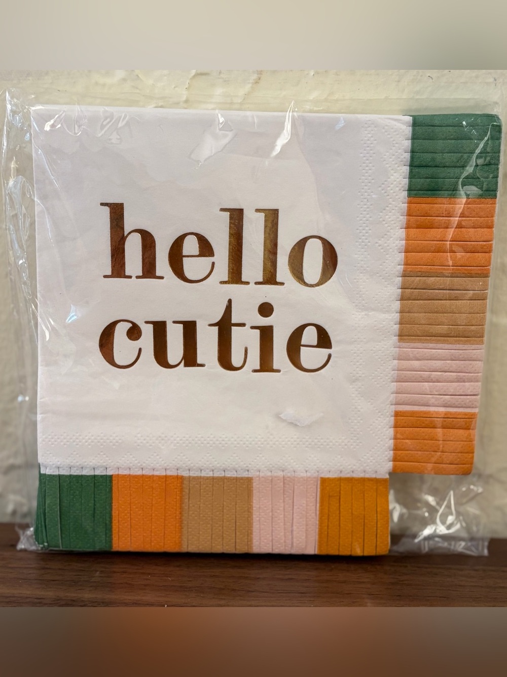 Spritz “Hello Cutie” Lunch Napkins 30 Count – Color Block Design
